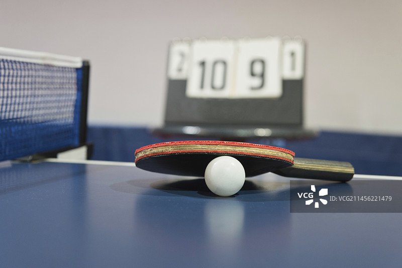 乒乓球和球拍图片素材