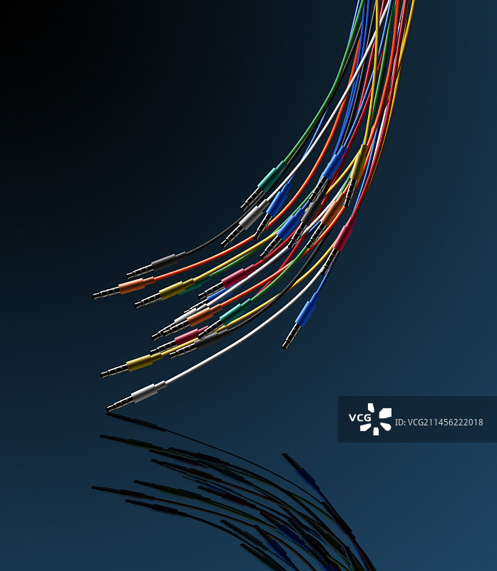 带插头彩色电线图片素材