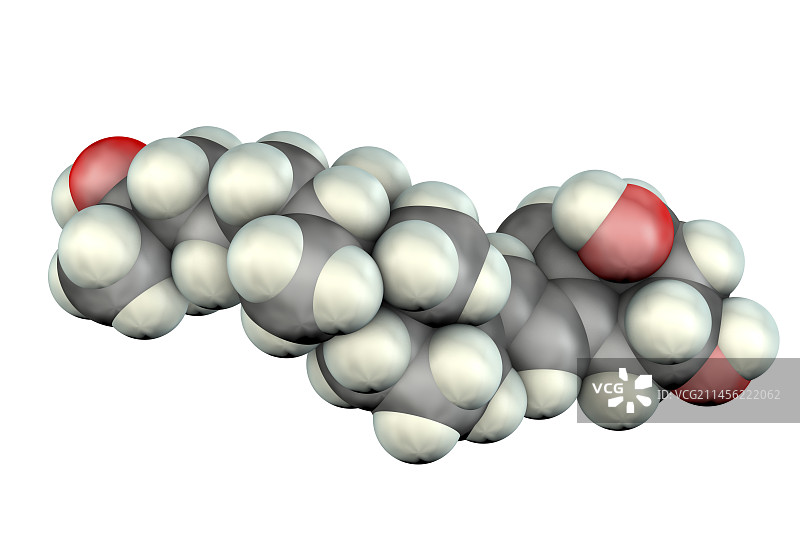 骨化三醇分子模型图片素材