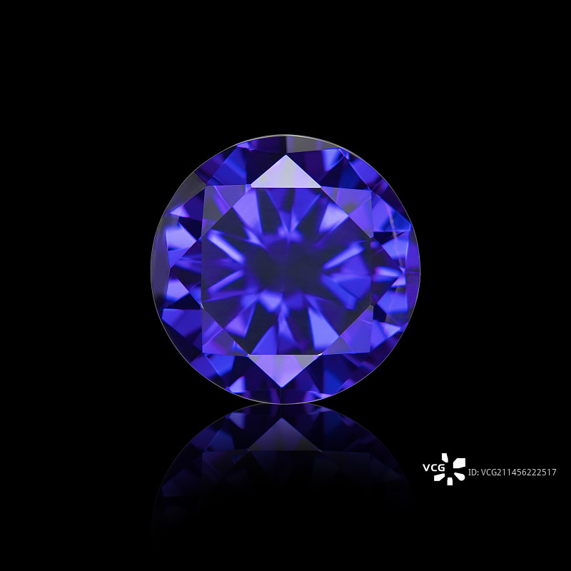 圆形切割坦桑石图片素材