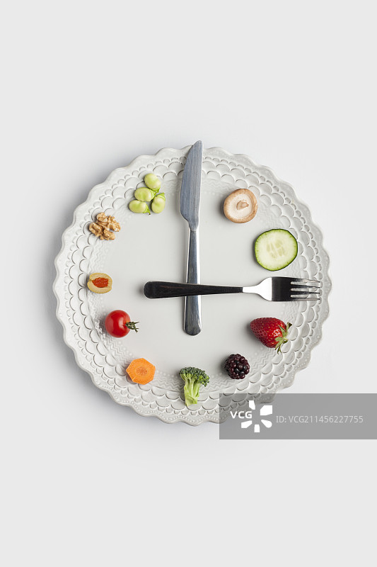 食物时钟概念图图片素材