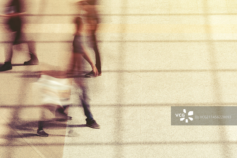 通勤者，动态模糊效果图片素材