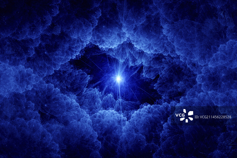 星云中的年轻恒星分形图图片素材