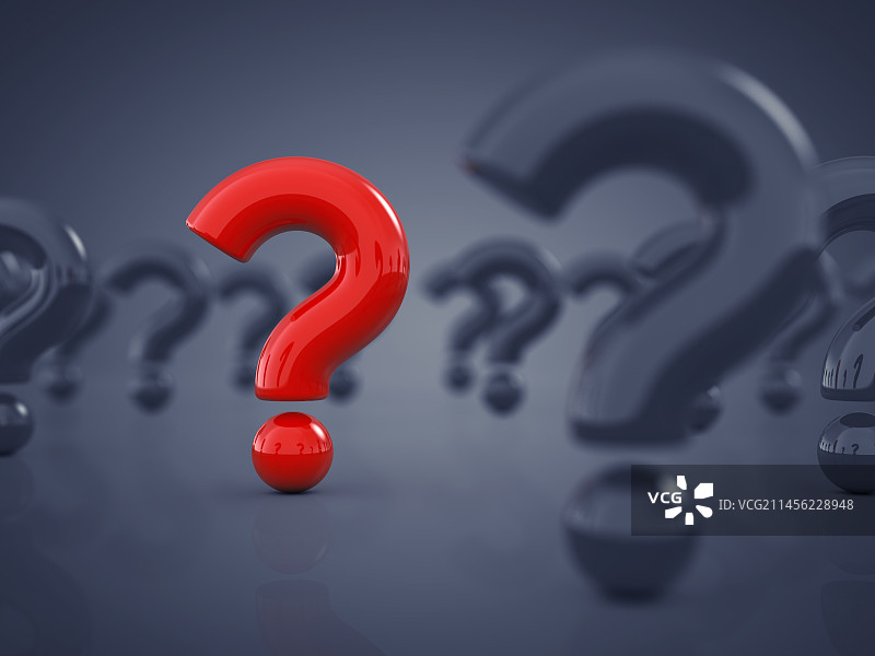 突出的红色问号插图图片素材