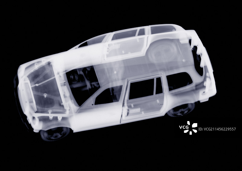 出租车倾斜平面图X光图片素材