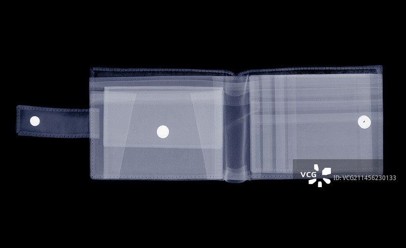 空的钱包，X光片图片素材