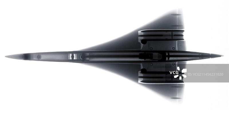 协和飞机X光片图片素材