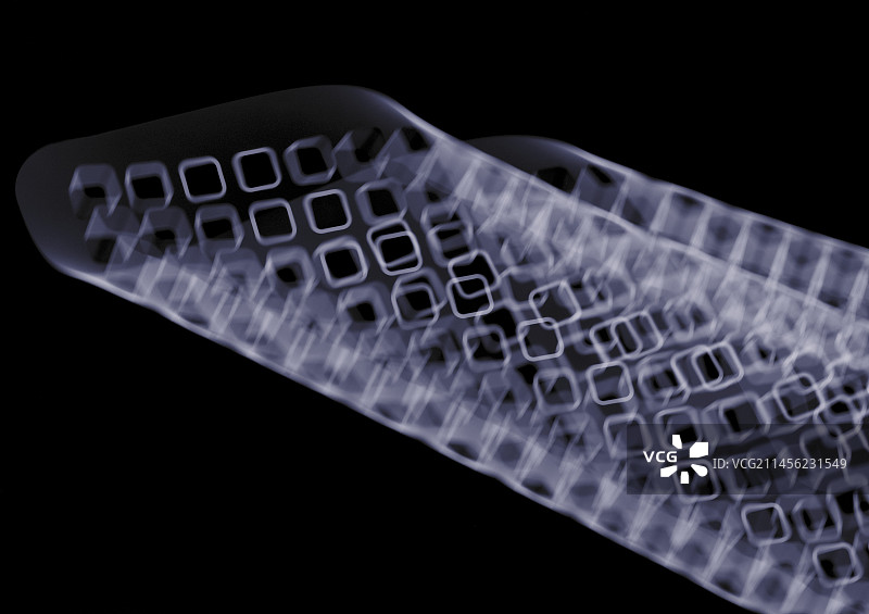 X光下的卷曲浴室垫抽象图案图片素材