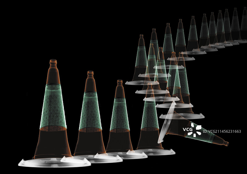 交通锥X光片图片素材