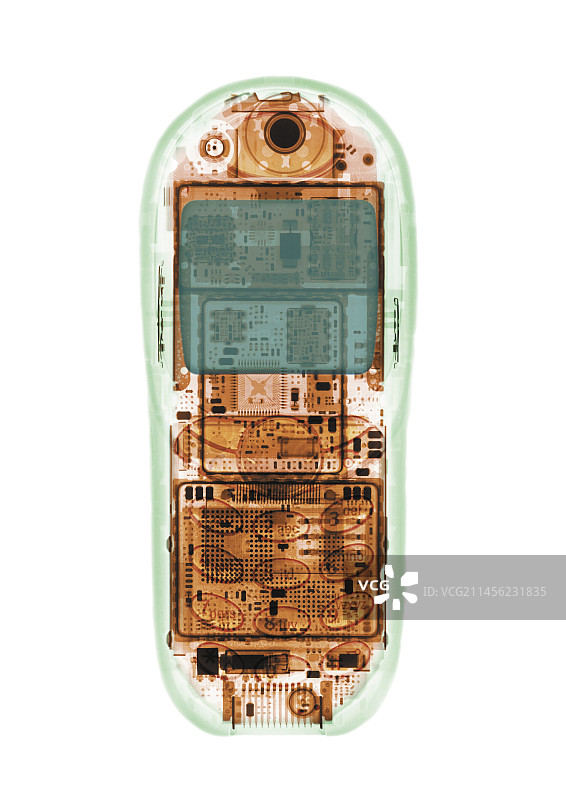 彩色复古X光手机图片素材