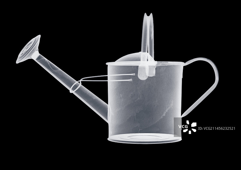 浇水壶，X光图片素材