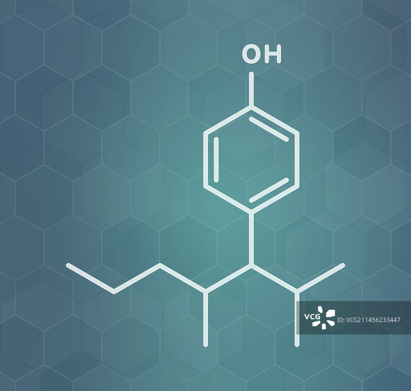 壬基酚内分泌干扰物分子，图示图片素材