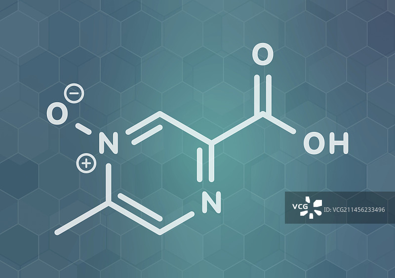 阿昔莫司高甘油三酯血症药物分子，图示图片素材