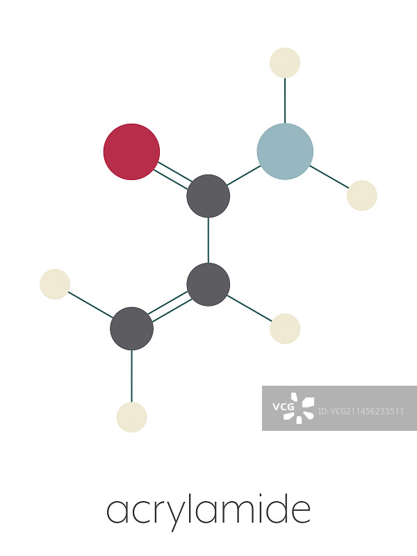 丙烯酰胺分子结构示意图图片素材