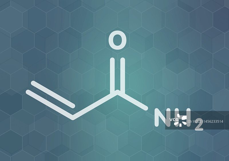 丙烯酰胺分子结构示意图图片素材
