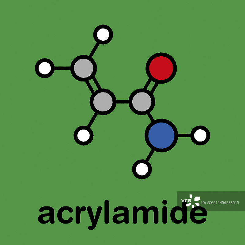 丙烯酰胺分子结构示意图图片素材