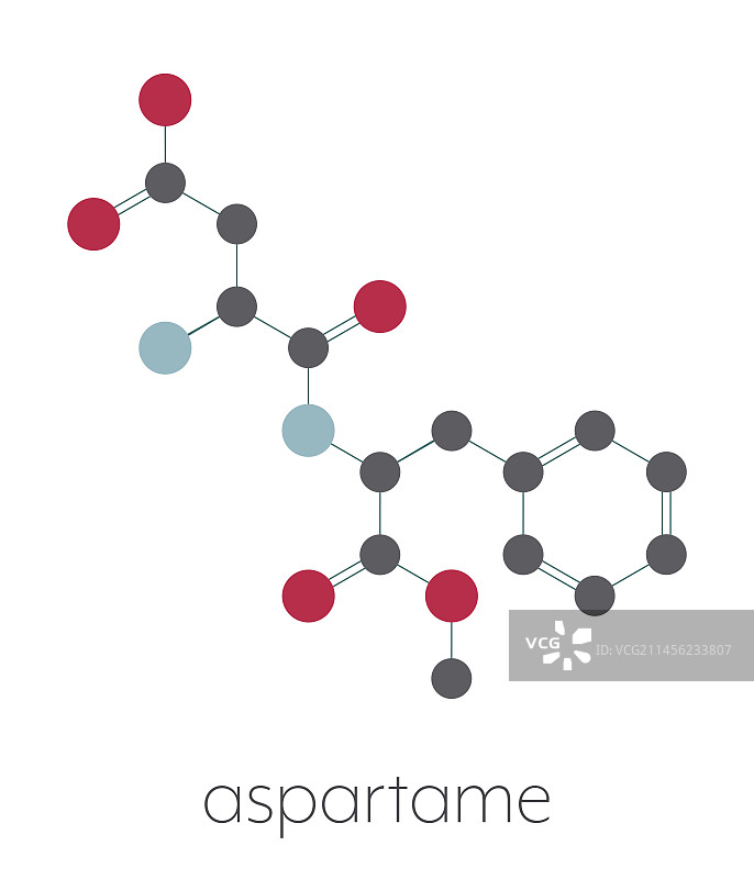 阿斯巴甜人工甜味剂分子结构图图片素材