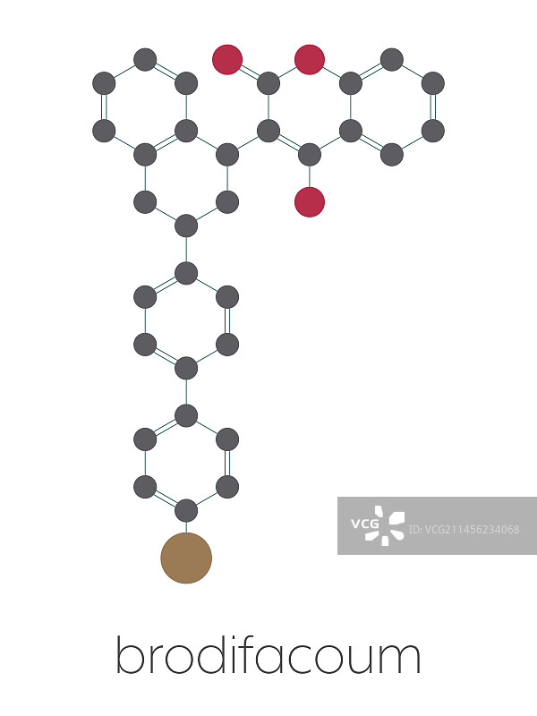 溴敌隆灭鼠剂分子结构示意图图片素材