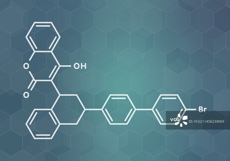 溴敌隆灭鼠剂分子结构示意图图片素材