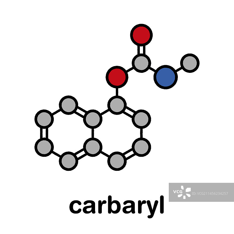 西维因杀虫剂分子结构图图片素材