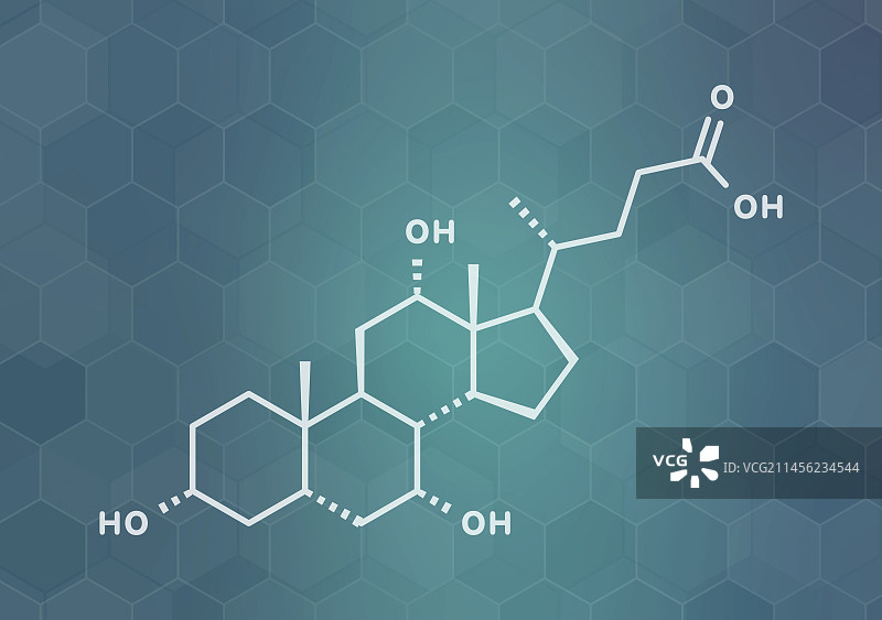 胆酸分子图图片素材
