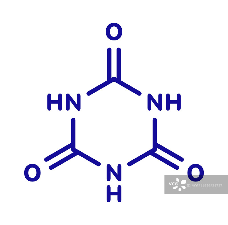 氰尿酸分子结构示意图图片素材