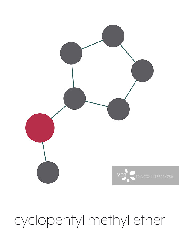 环戊基甲醚溶剂分子，图示图片素材