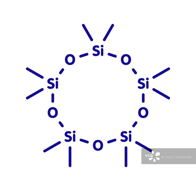 十甲基环五硅氧烷D5分子结构图图片素材