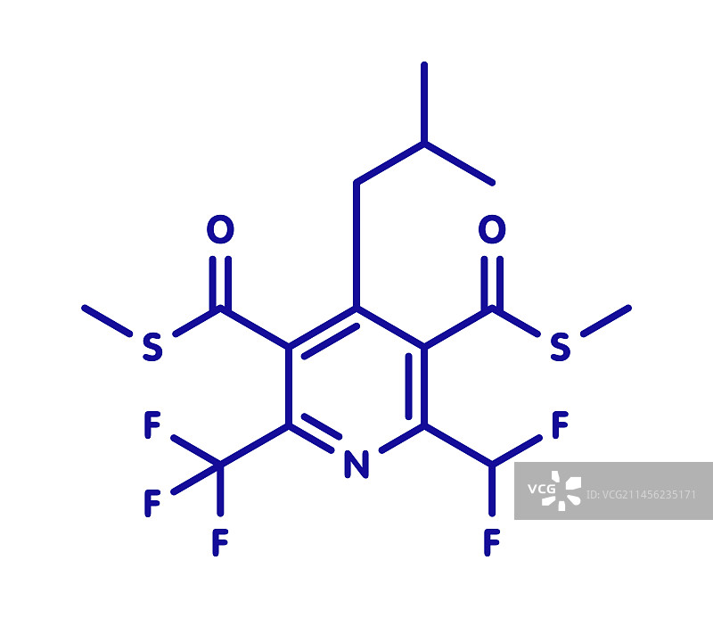 二噻吡隆芽前除草剂分子结构示意图图片素材