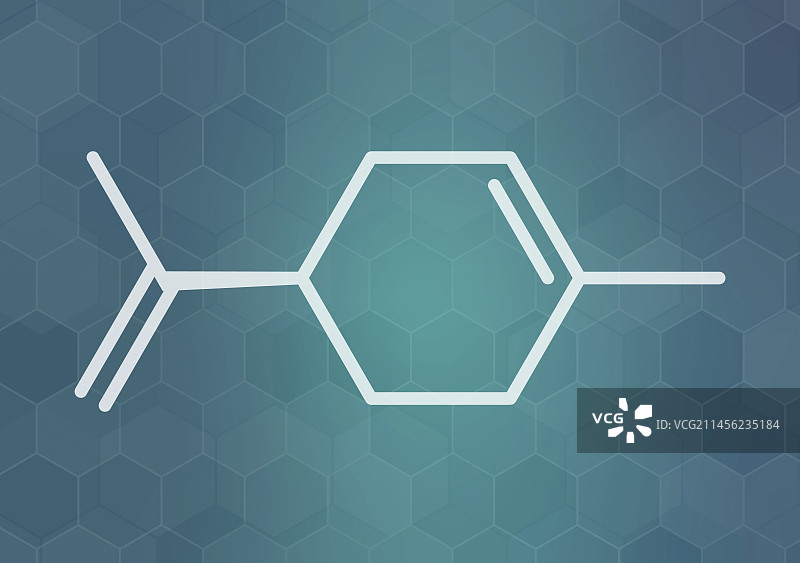 柠檬烯柑橘香味分子结构图图片素材
