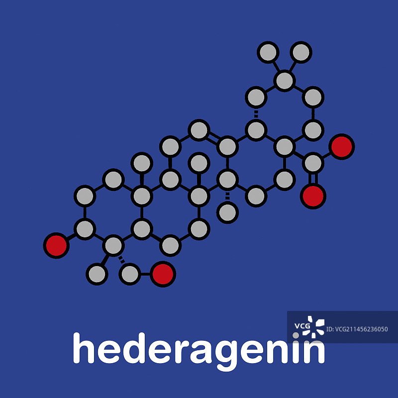 常春藤皂苷分子结构示意图图片素材