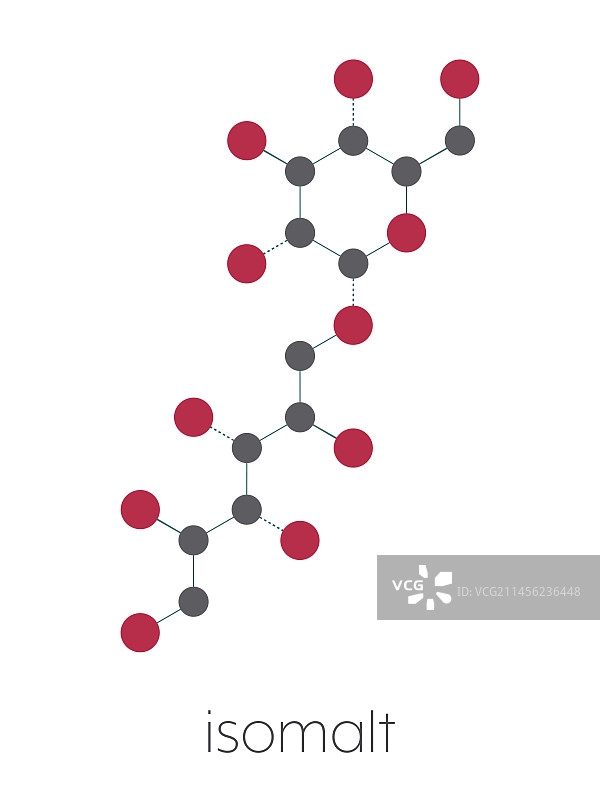 异麦芽酮糖醇代糖分子结构图图片素材