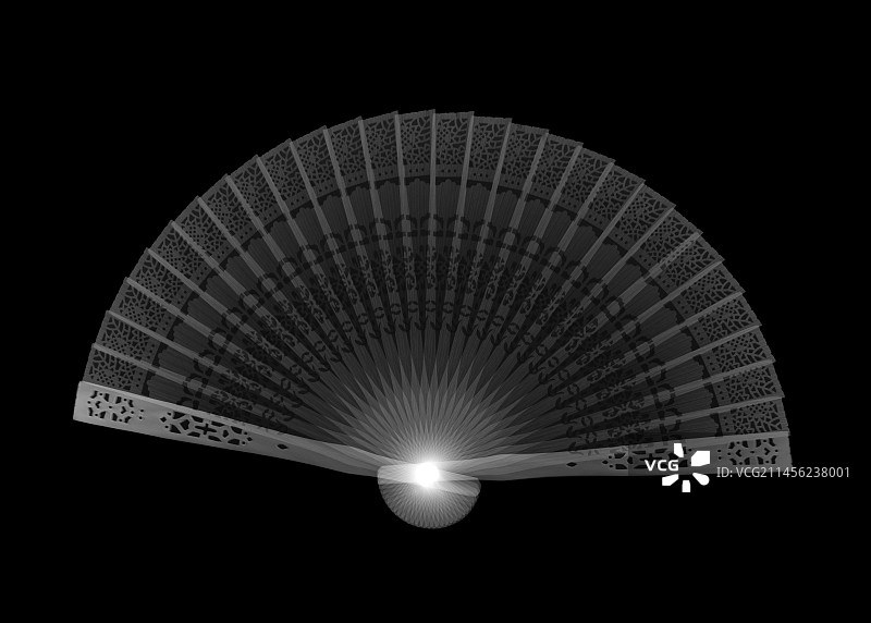 檀香扇X光片图片素材