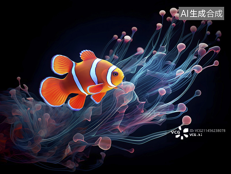 【AI数字艺术】热带鱼水下摄影图片素材