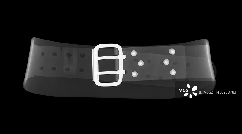 举重运动员的皮带X光图片素材