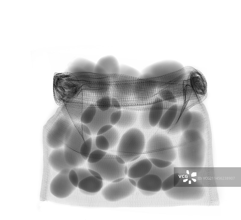 X光下的马铃薯袋图片素材