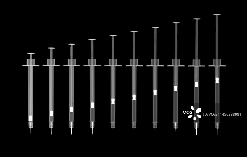 注射器和X光片图片素材