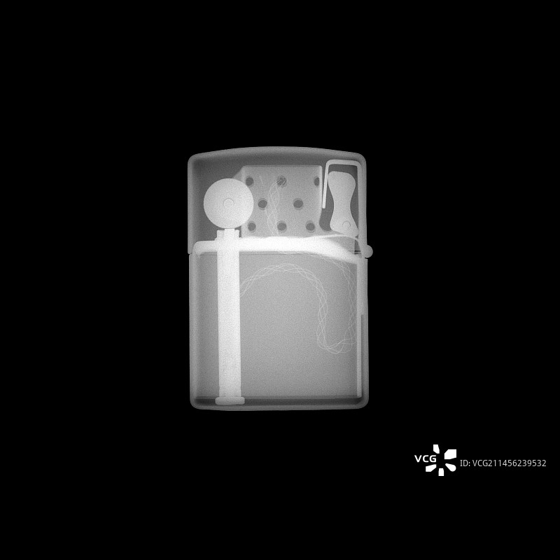 汽油打火机X光图片素材
