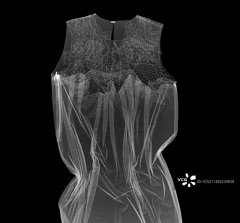 时尚连衣裙X光片图片素材