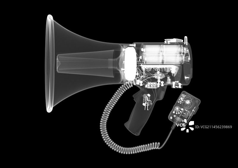 扩音器，X光图片素材