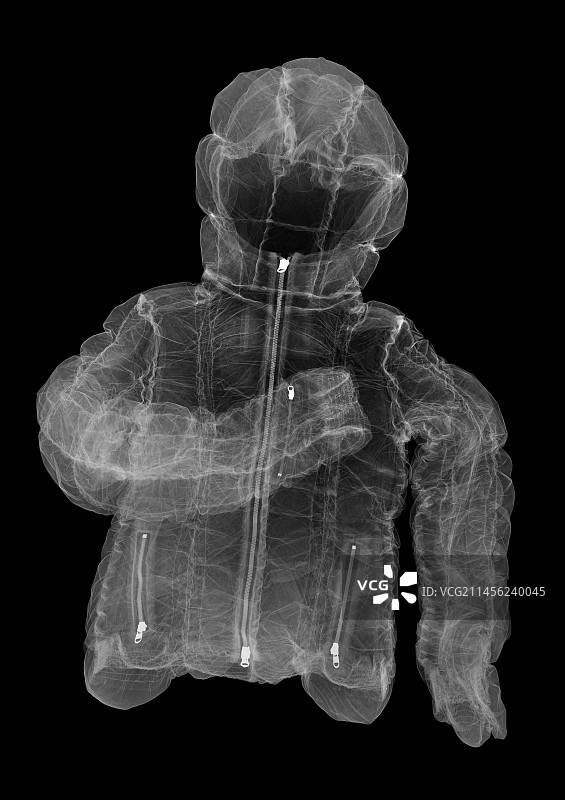 羽绒服，X光片图片素材