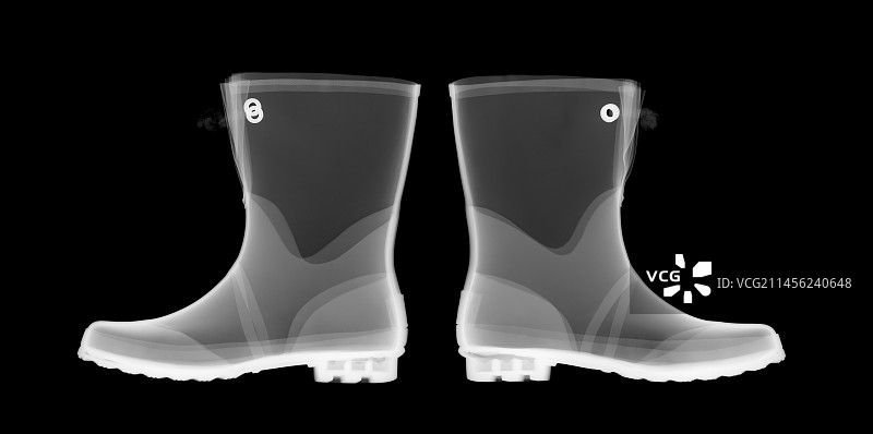 惠灵顿靴子X光片图片素材
