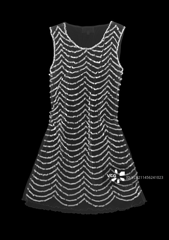 亮片连衣裙X光片图片素材