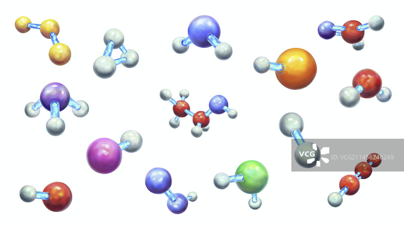 各式分子插画图片素材