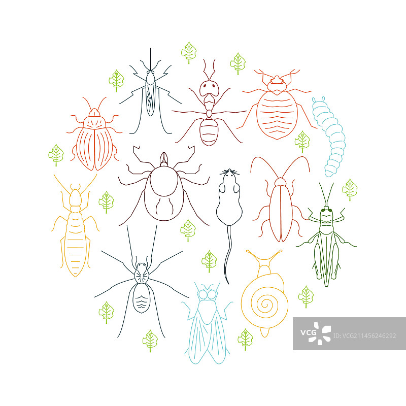 害虫防治概念插图图片素材