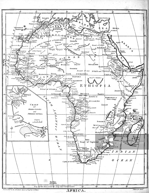 19世纪非洲地图图片素材