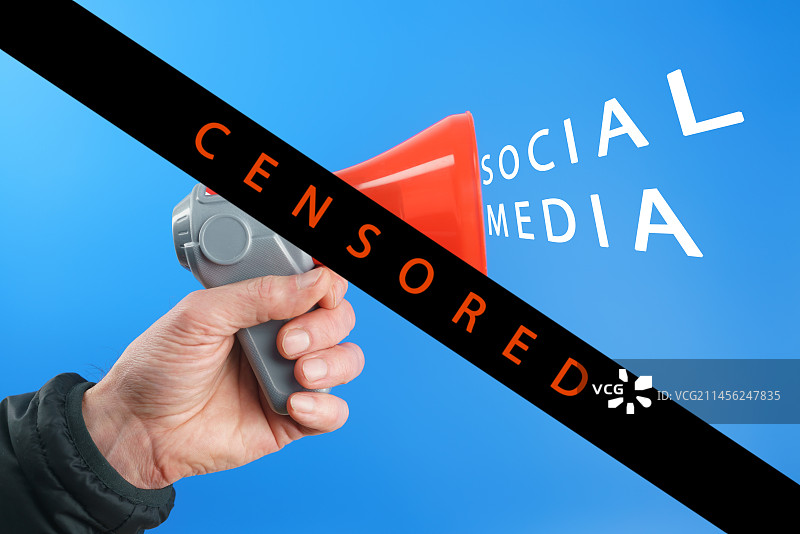 社交媒体审查概念图图片素材