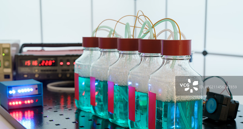 生物氢气生产研究图片素材