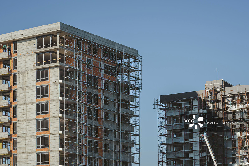 施工中的高层建筑图片素材