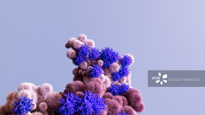 奥密克戎冠状病毒变异株刺突蛋白插图图片素材